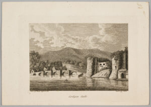 Cardigan Castle and Bridge by J Newton.