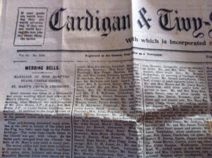 Wedding Report in the Cardigan and Tivy-Side